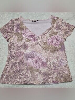 B.i.y.a.y.c.d.a Pink Mauve Floral Lace Top